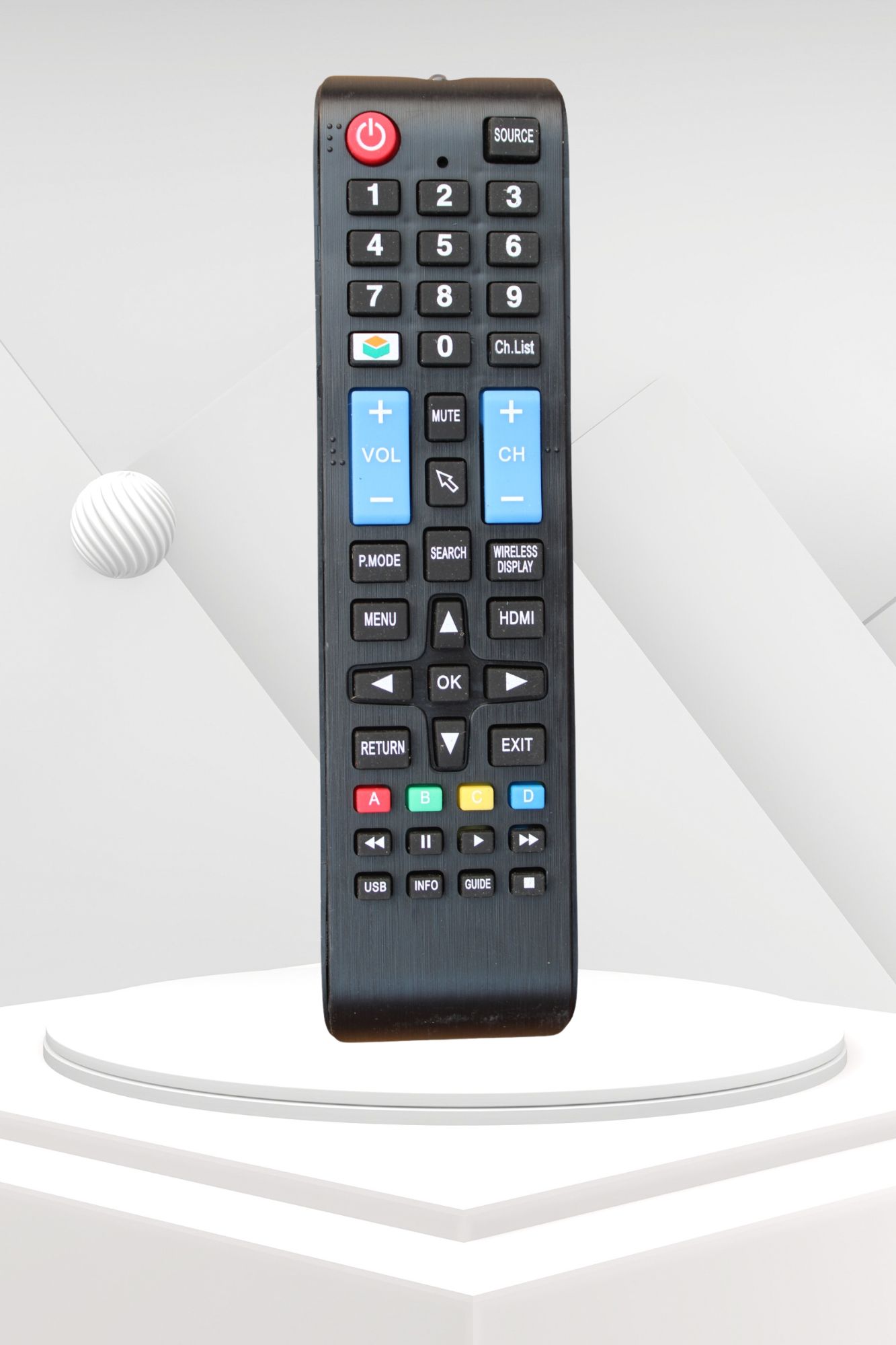 CH LED 120 Remote Control for Assembled China/Chinese Smart LED/LCD TV Models