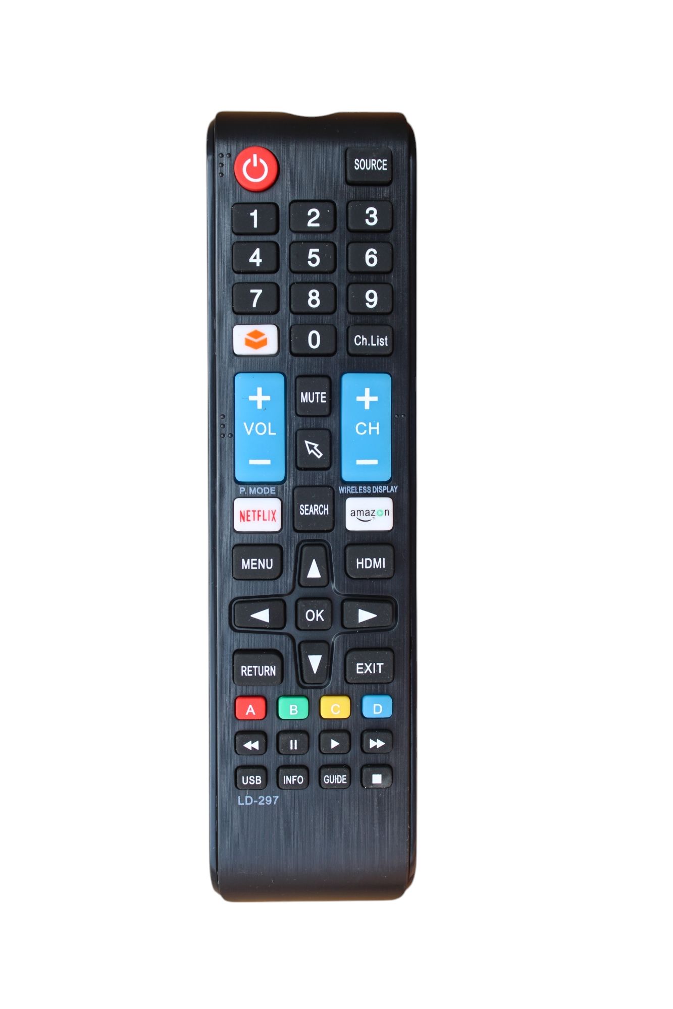 LD 297 Remote Control for Assembled China/Chinese LED/LCD TV Models Image