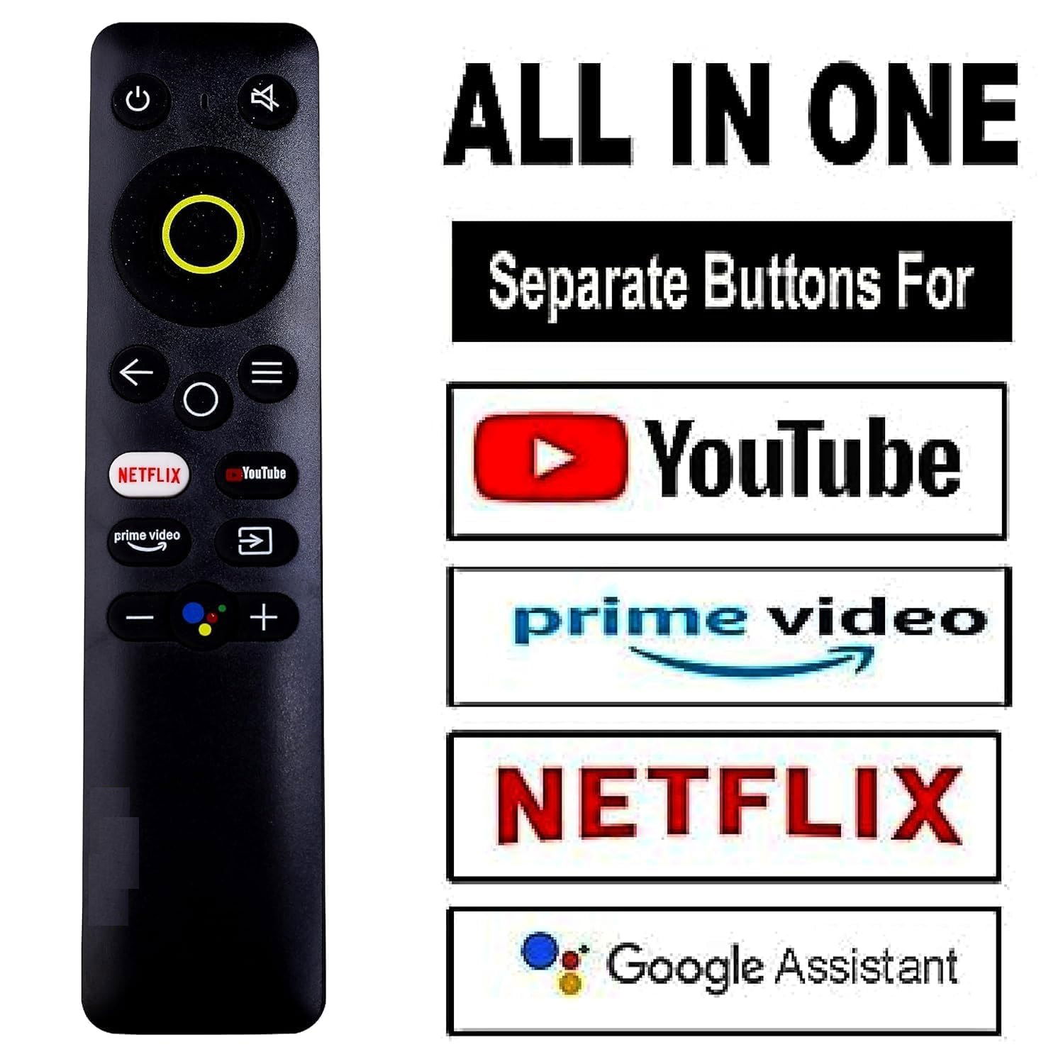 Compatible Realme Smart 4K Android LED OLED QLED TV Infrared Remote Control