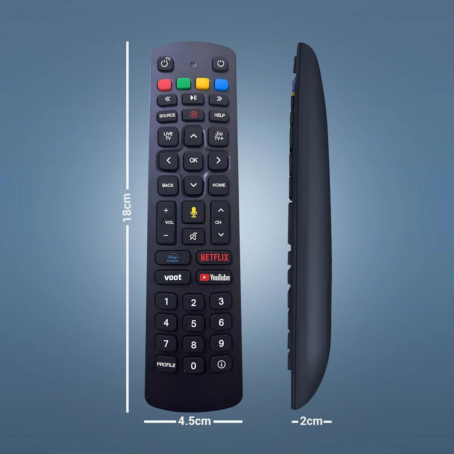 Compatible JioFiber Remote Control with Voice Control Function | Pairing Required Image 
