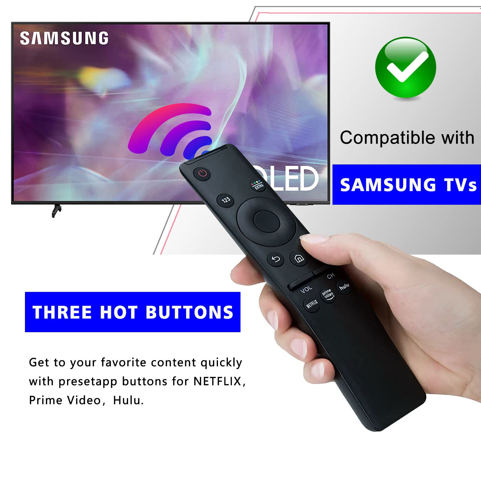 Compatible Sam sungTv Curved Remote | Non Voice Image 