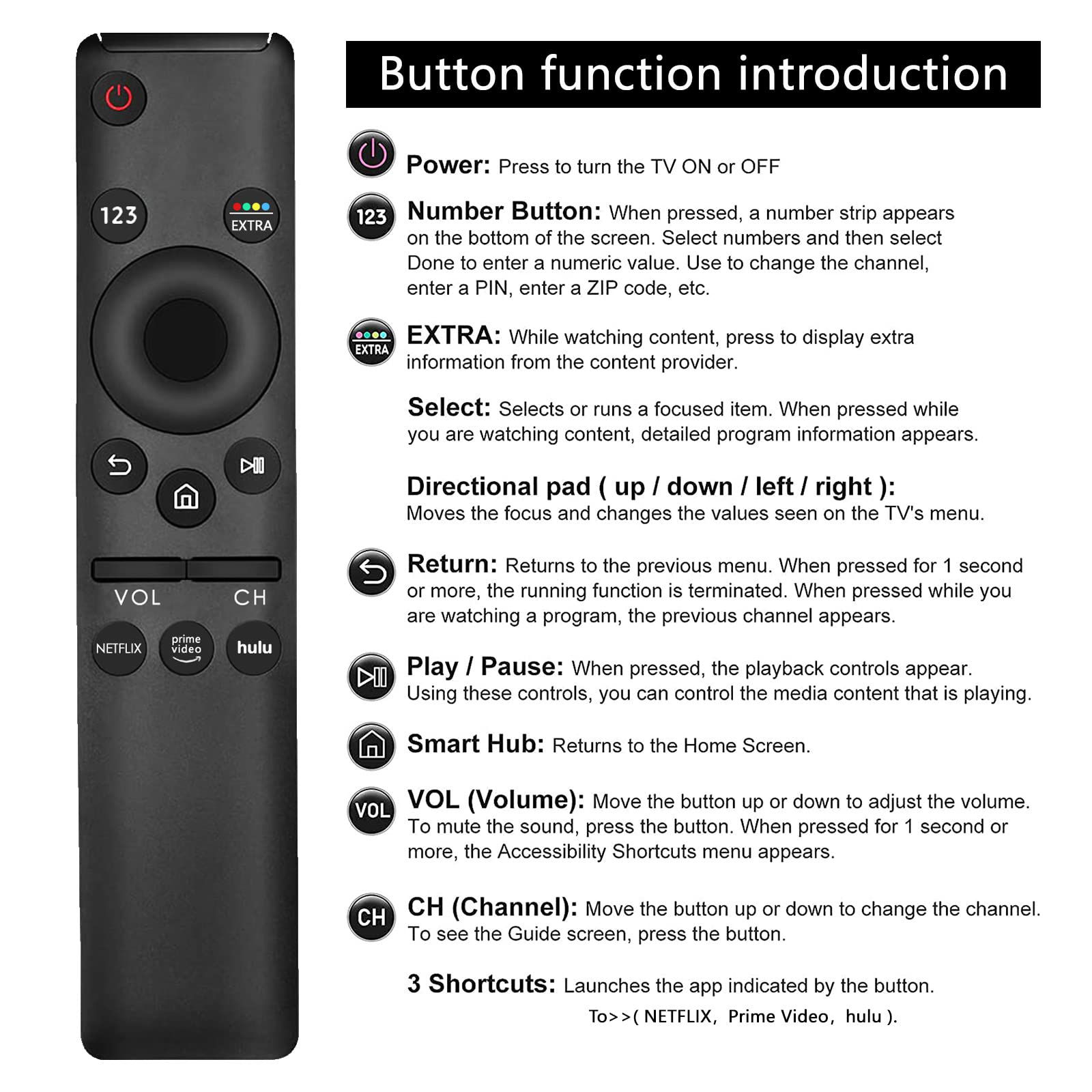 Compatible Sam sungTv Curved Remote | Non Voice Image 