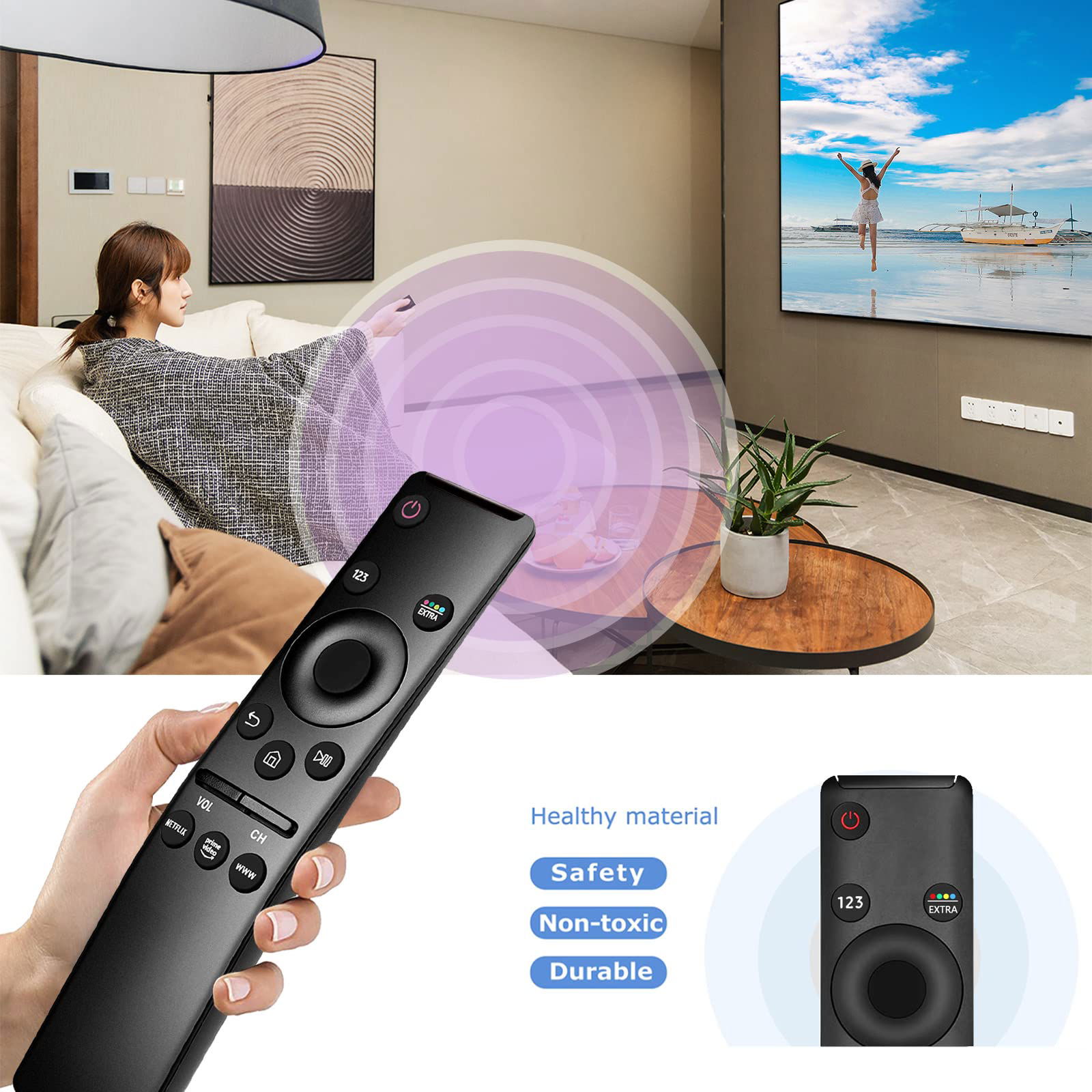 Compatible Sam sungTv Curved Remote | Non Voice Image 