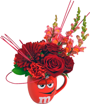 Red M&m Flower Mug Image