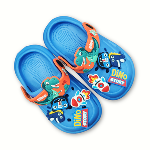 Cartoon Applique Clog Blue