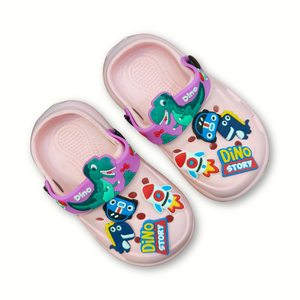 Cartoon Applique Clog Pink