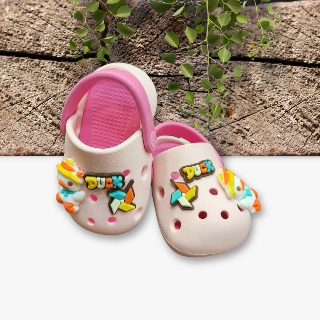 Kids Unisex Applique Clog Pink Image