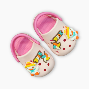 Kids Unisex Applique Clog Pink