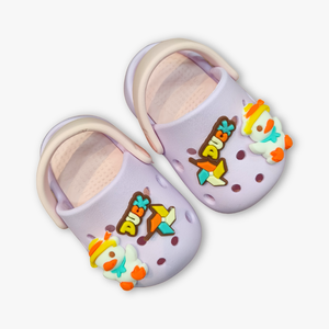 Kids Unisex Applique Clog Violet