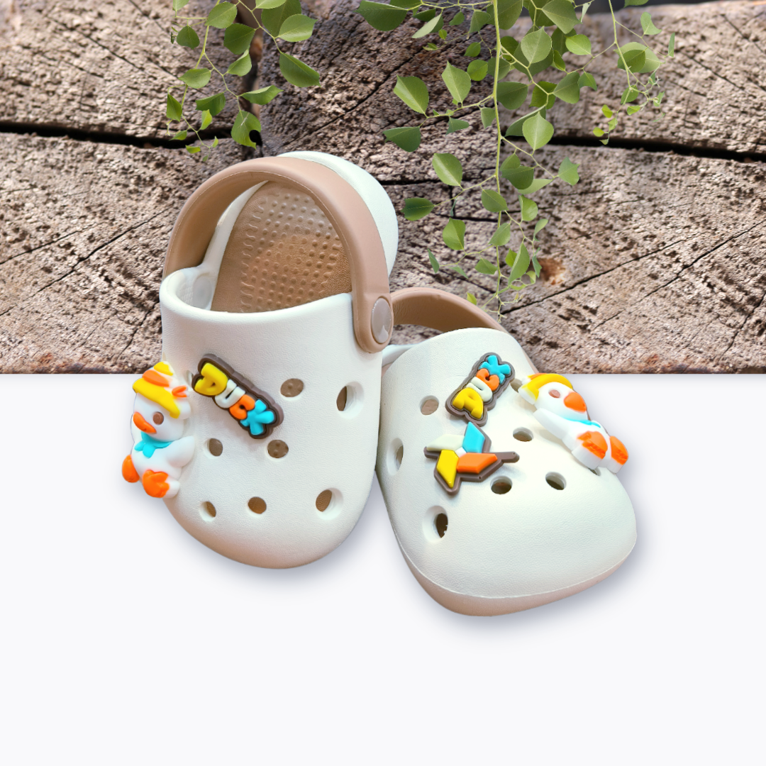 Kids Unisex Applique Clog White Image