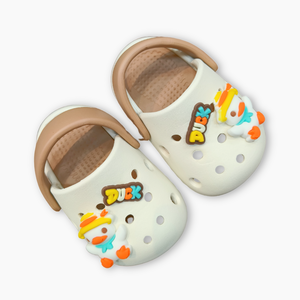 Kids Unisex Applique Clog White