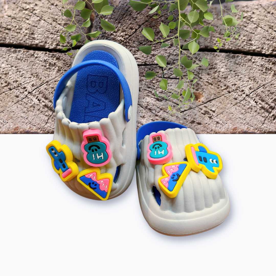 Kids Unisex Applique Clog Grey Image