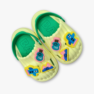 Kids Unisex Applique Clog Green