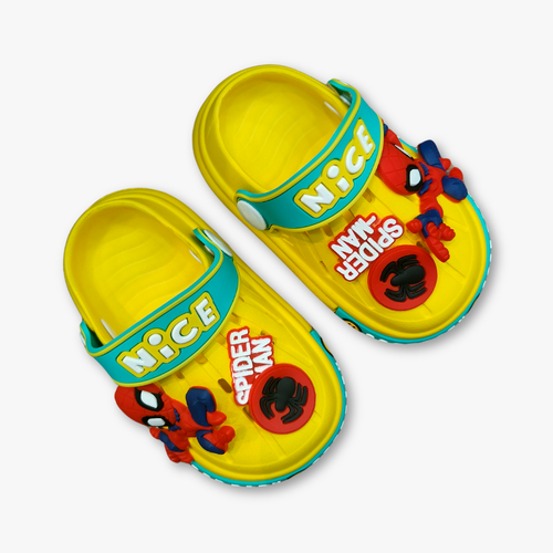 Cartoon Applique Clog Yellow