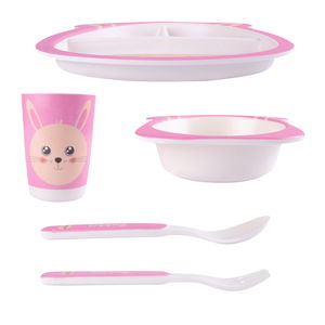 Bamboo Kids Kitty Shaped Dinner Set