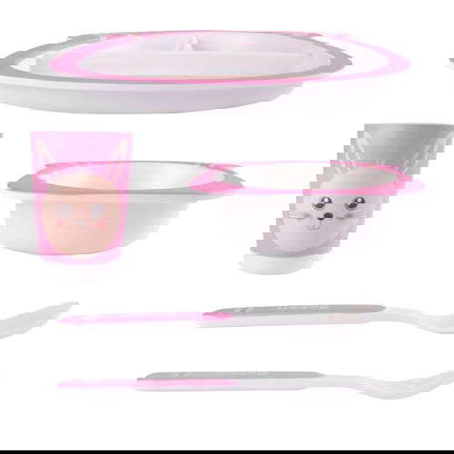 Bamboo Kids Kitty Shaped Dinner Set