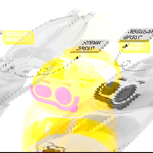 Bear Dual Opening Water Bottle Yellow