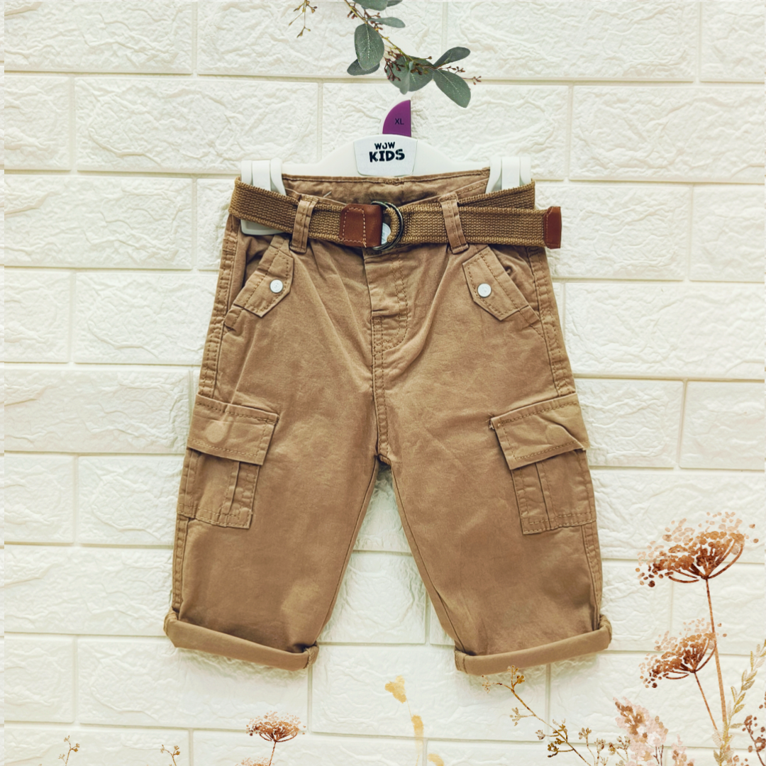 WOW Kids Six Pocket Cargo Pant Beige Image