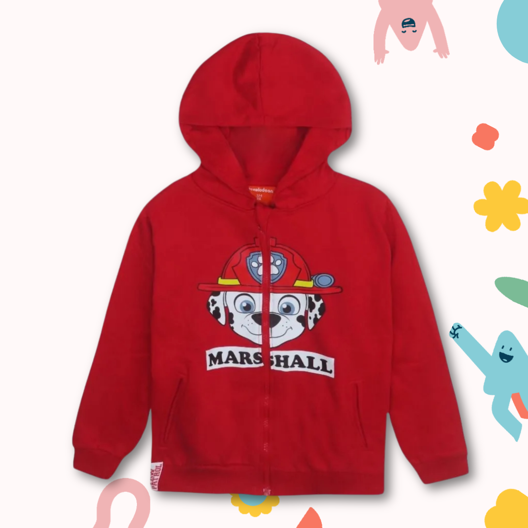 Kids Printed Hoodie Red Image