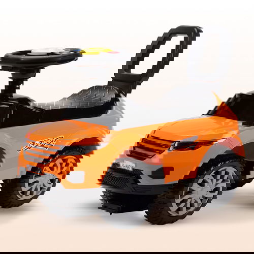 LuvLap Starlight Ride on & Car for Kids with Music & Horn Steering, Push Car for Baby with Backrest, Safety Guard, Under Seat Storage & Big Wheels, Ride on for Kids 1 to 3 Years Upto 25 Kgs (Orange) Image