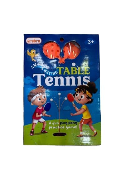 TOYXIITY MALL Indoor Games Ping Pong Table Tennis Racket Trainer Set 2 Plastic Rackets, 3 Balls - Ideal Sports Toy for Teens & Kids - Perfect for Birthday Gifts + Free Assured Gift Inside Image