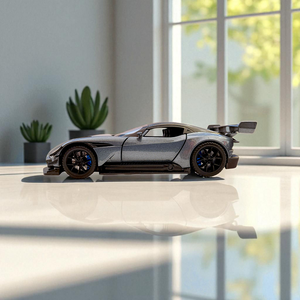 Aston Martin Vulcan 1:32 Diecast Supercar Toy with Lights & Sound Pullback Action Image