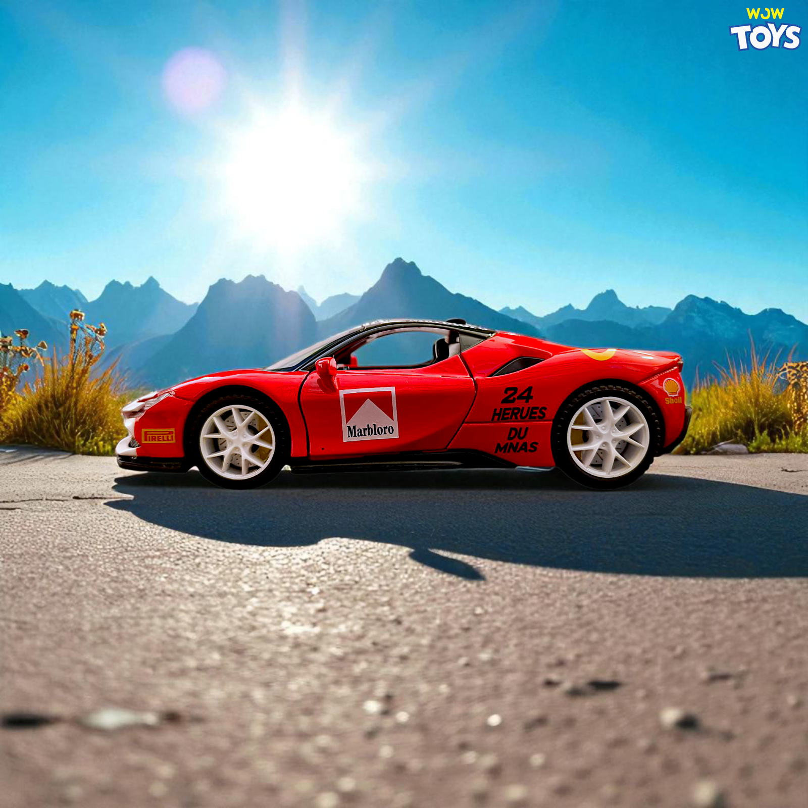 Ferrari 488 GTB 1:32 Scale Diecast Racing Sports Car with Lights, Sound & Pull Back Action Image