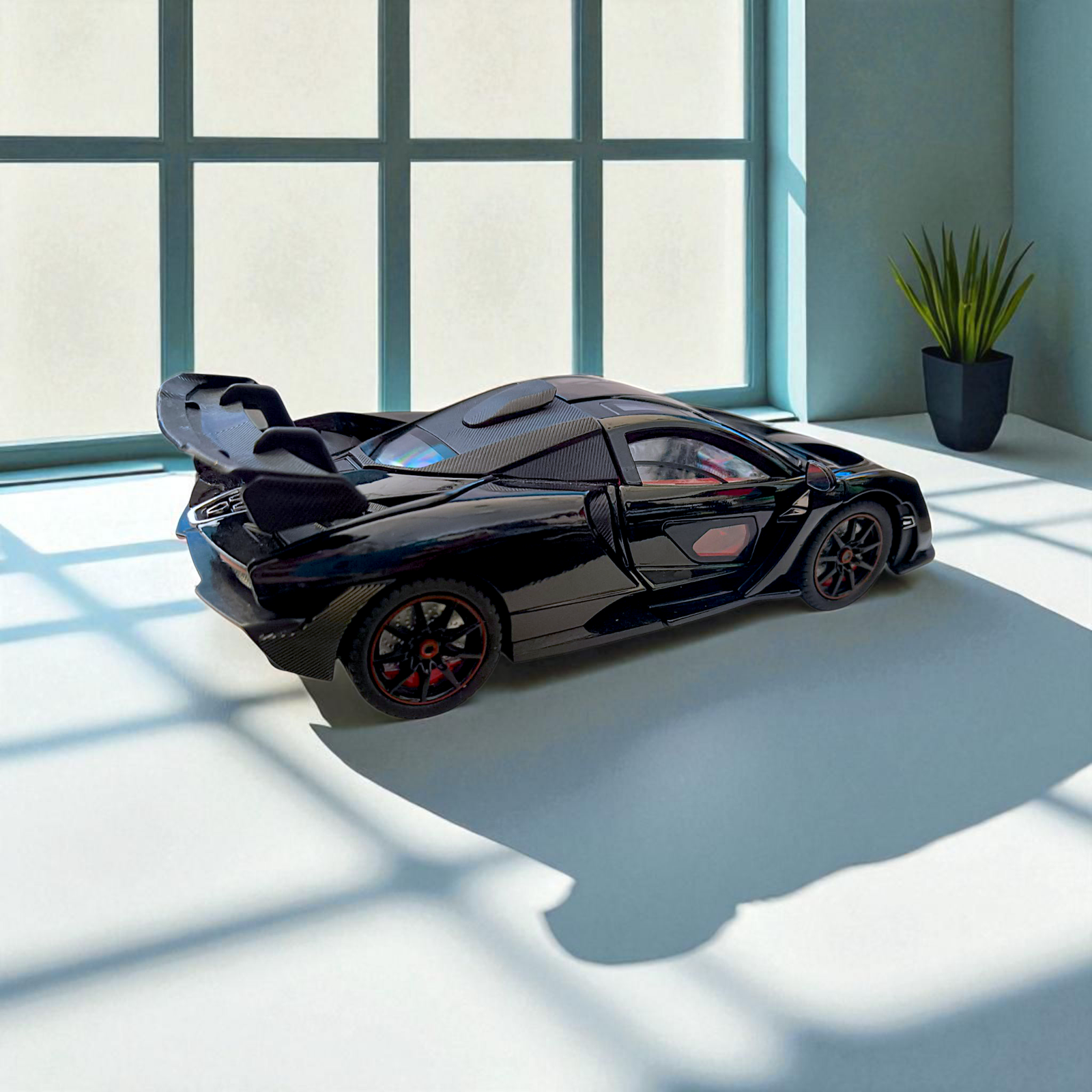 McLaren Senna Diecast Model 1:32 – Pull Back, Lights, Engine Sound & Openable Doors Image