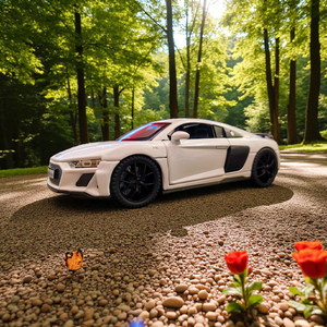 Audi R8 Diecast Model 1:32 – Pull Back, Lights, Engine Sound & Openable Doors