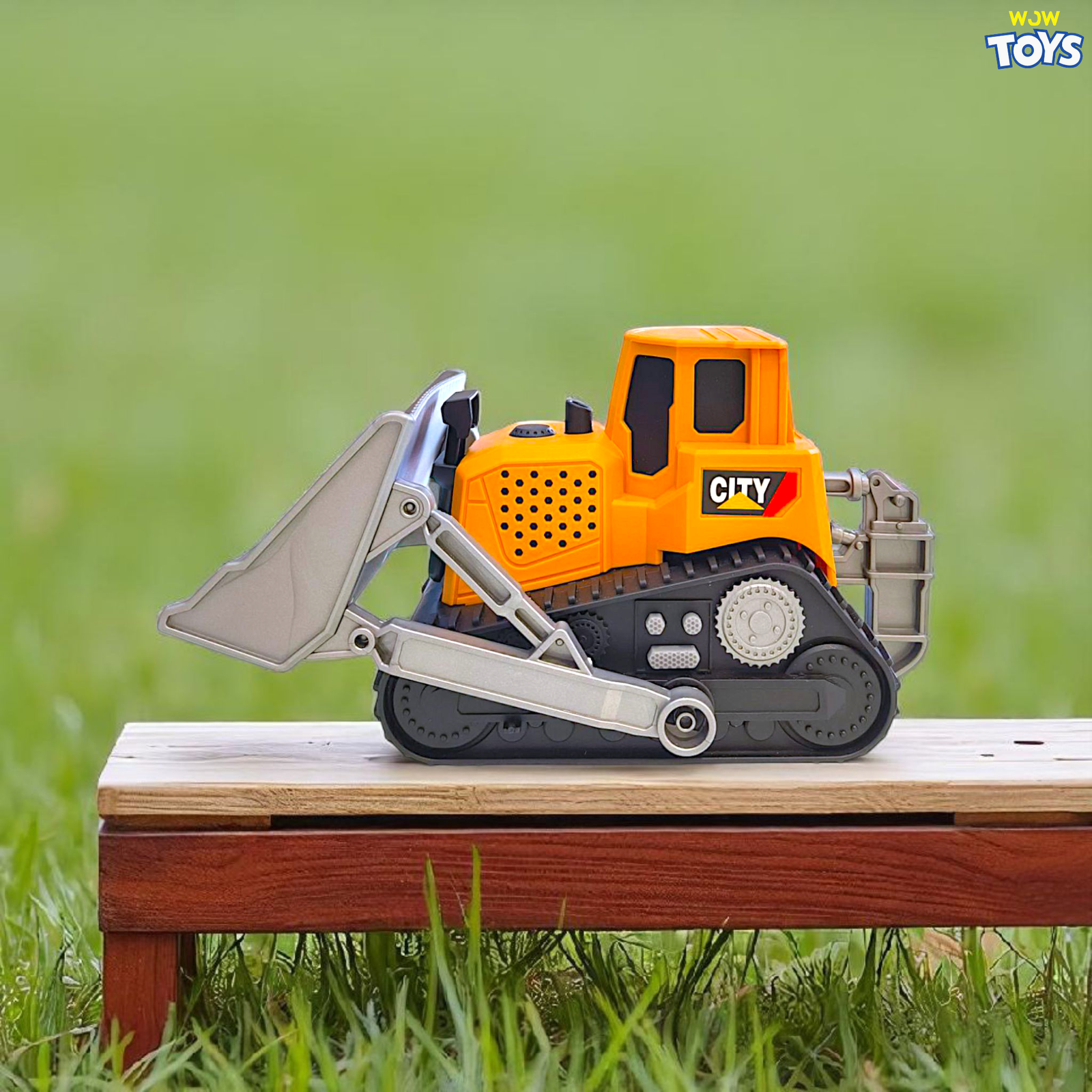 Friction Bulldozer Toy with Lights, Sounds & Moving Blade – Durable Build Image
