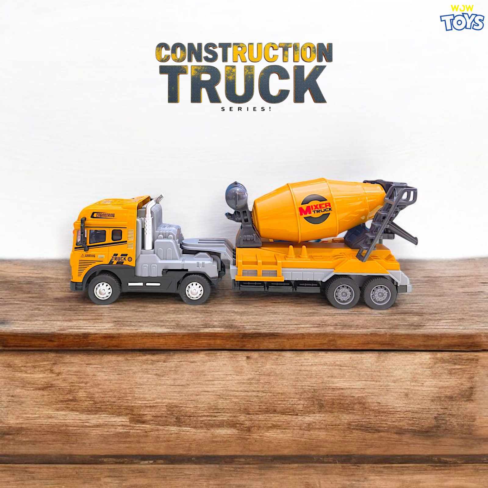 Power Mix: Die-Cast Pullback Construction Mixer Truck with Lights & Sound Image