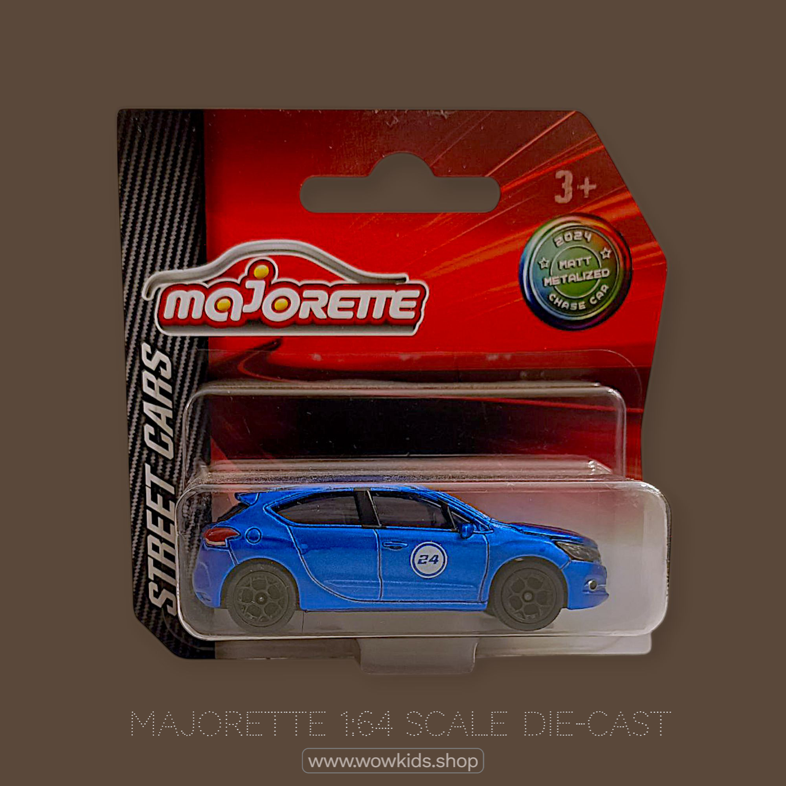 Majorette 1:64 Scale Blue Peugeot Hatchback Die-Cast Street Racer Car Toy Image