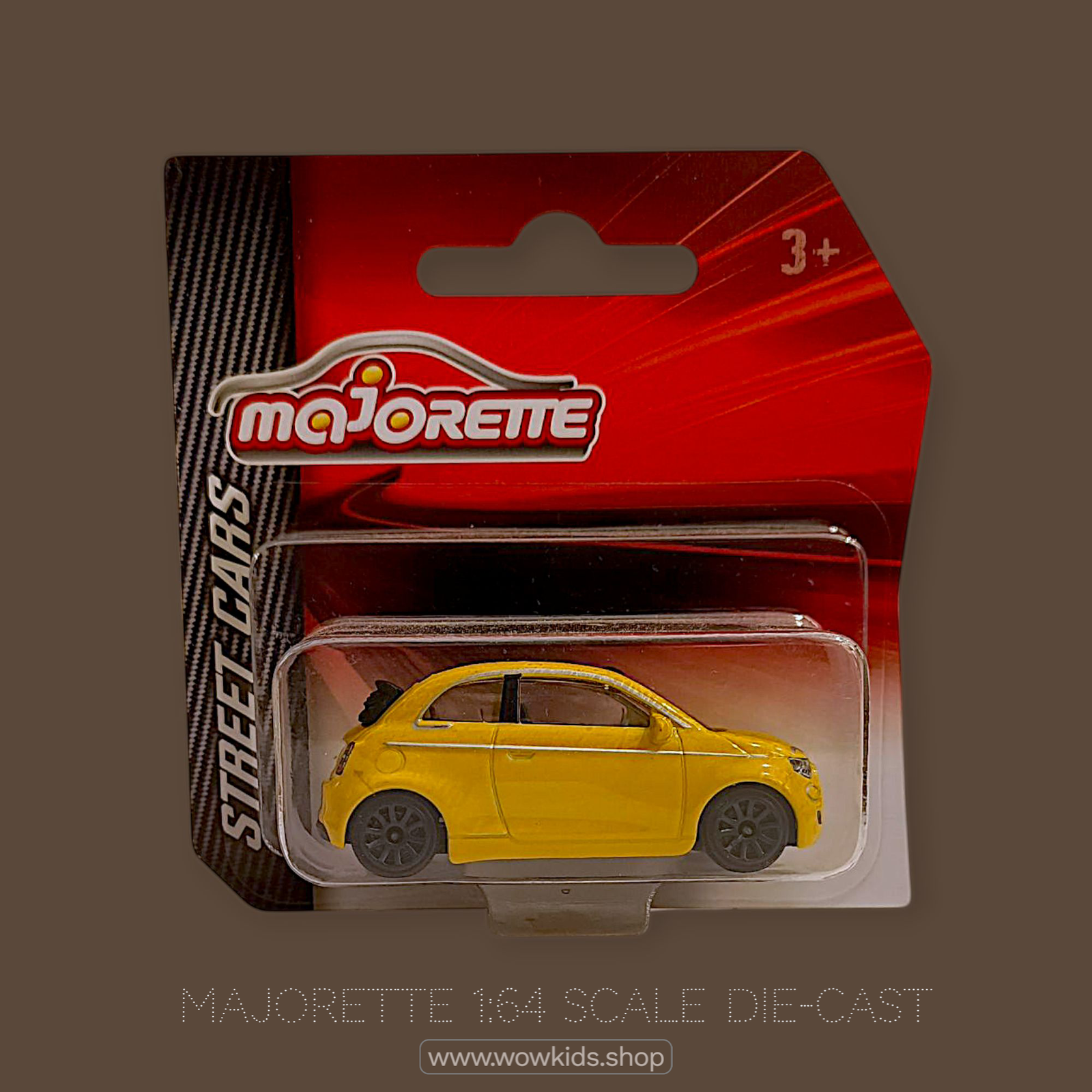 Majorette 1:64 Scale Fiat 500 – Yellow City Car Miniature Die-Cast Toy for Kids Image