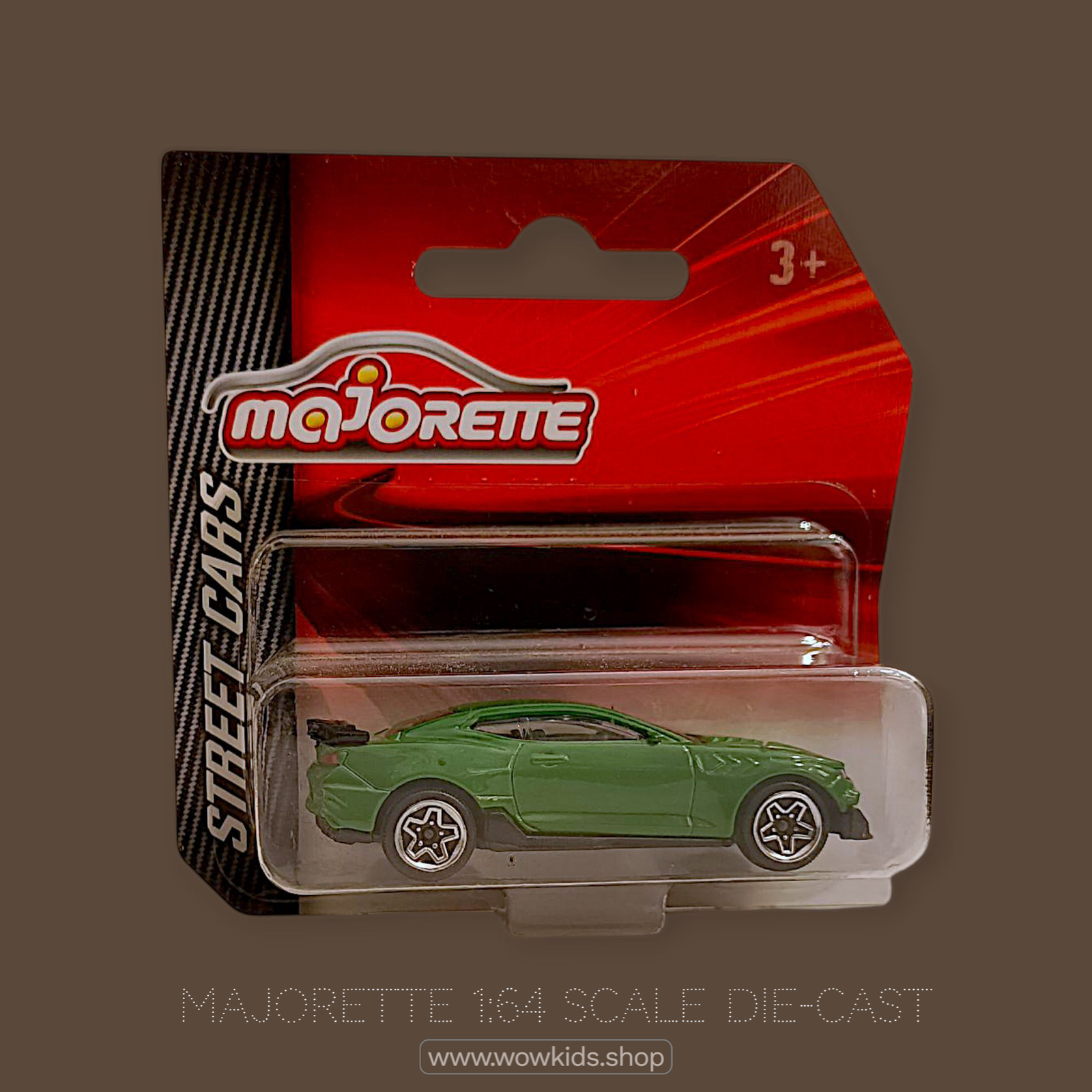 Majorette 1:64 Scale Chevrolet Camaro Die-Cast Toy Car – Smooth Racing Edition (Green) Image