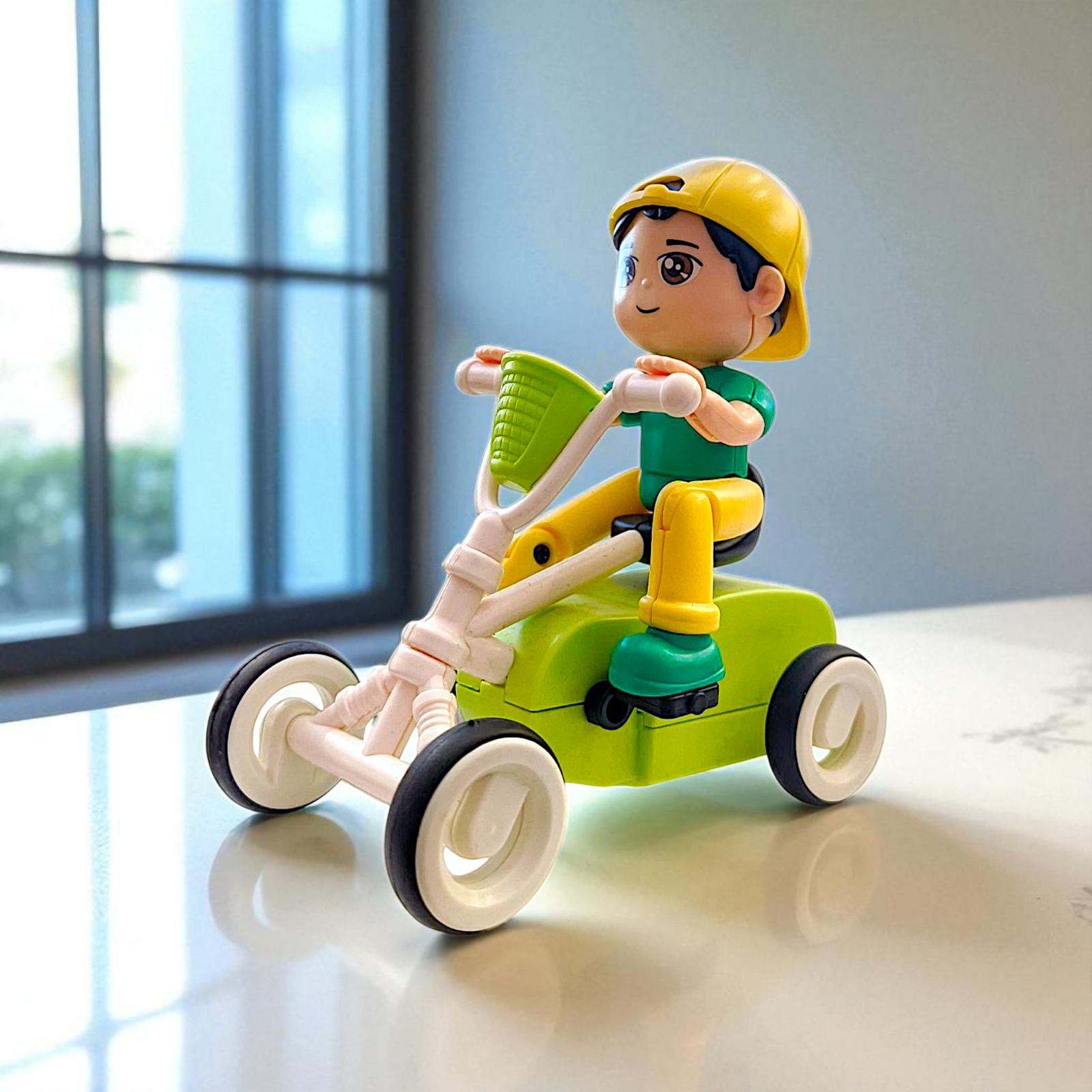 Friction Powered Quadcycle Boy Rider Toy – Smooth Tyres & Colorful Design for Kids Image