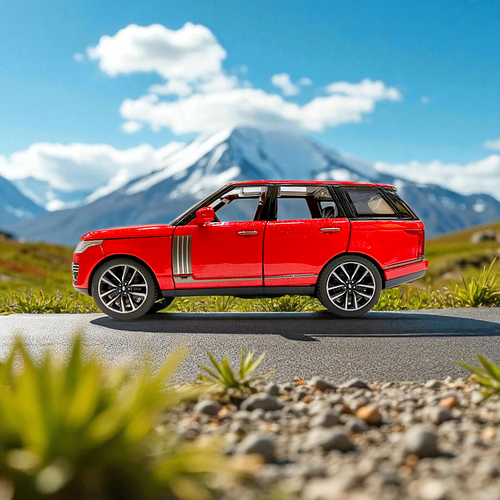 1:32 Scale Die-Cast Land Rover Range Rover SUV Toy Car with Light, Sound & Pull Back Action – Red Image