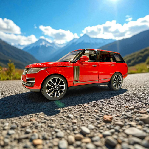 1:32 Scale Die-Cast Land Rover Range Rover SUV Toy Car with Light, Sound & Pull Back Action – Red