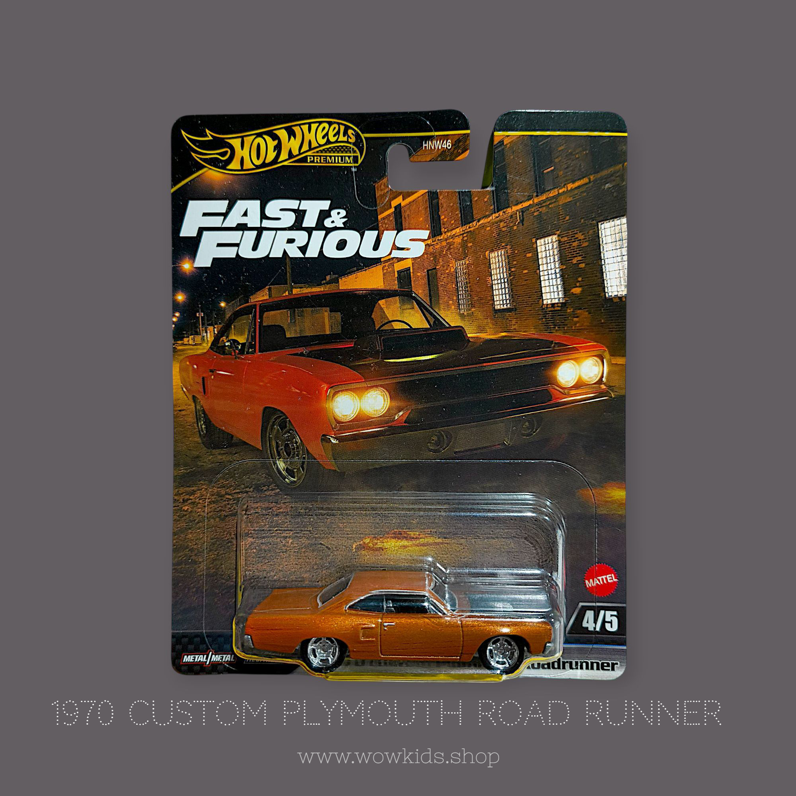 Hot Wheels Fast & Furious 1970 Plymouth Road Runner Die-Cast Car Image