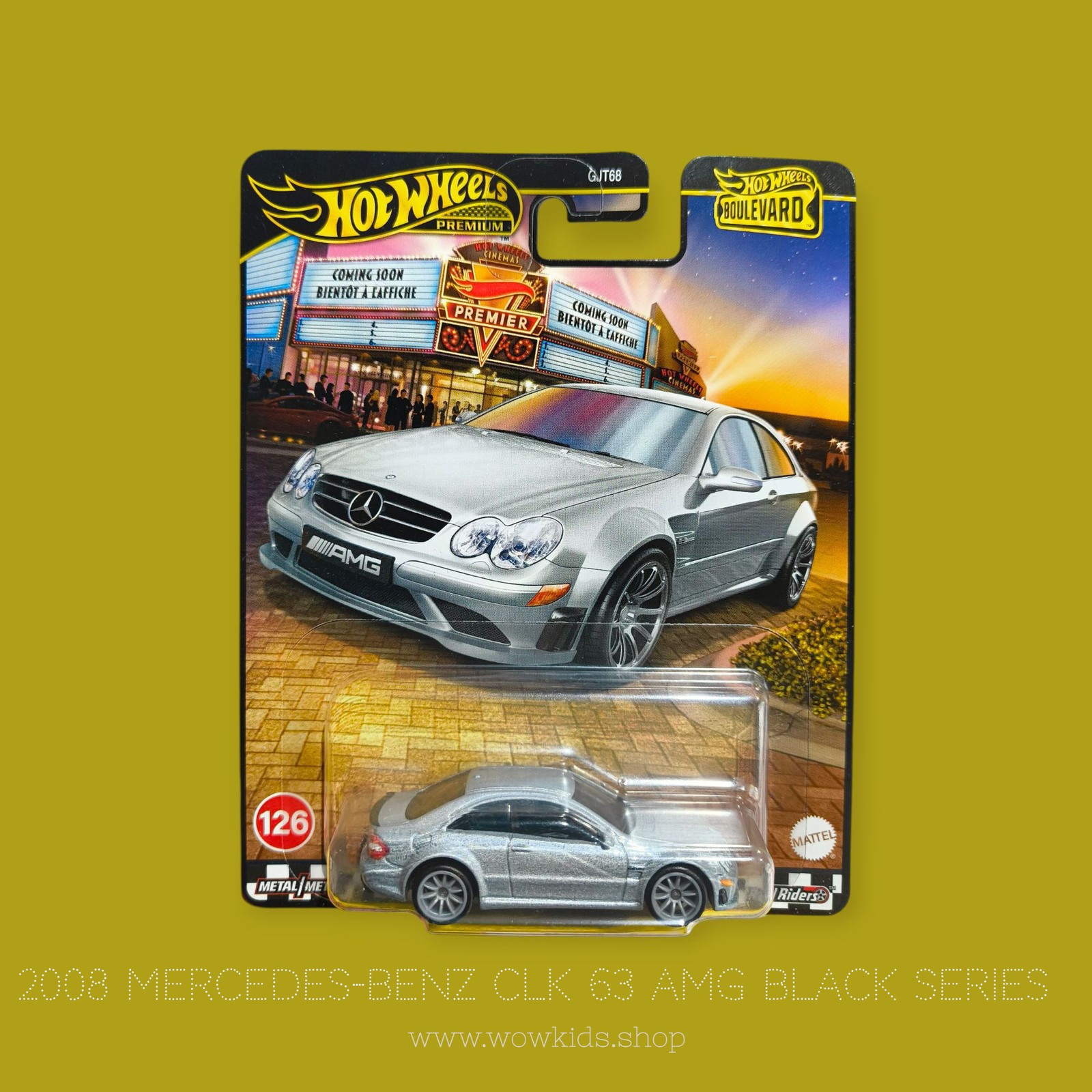 Hot Wheels 2008 Mercedes-Benz CLK 63 AMG Black Series Die-Cast Car Image