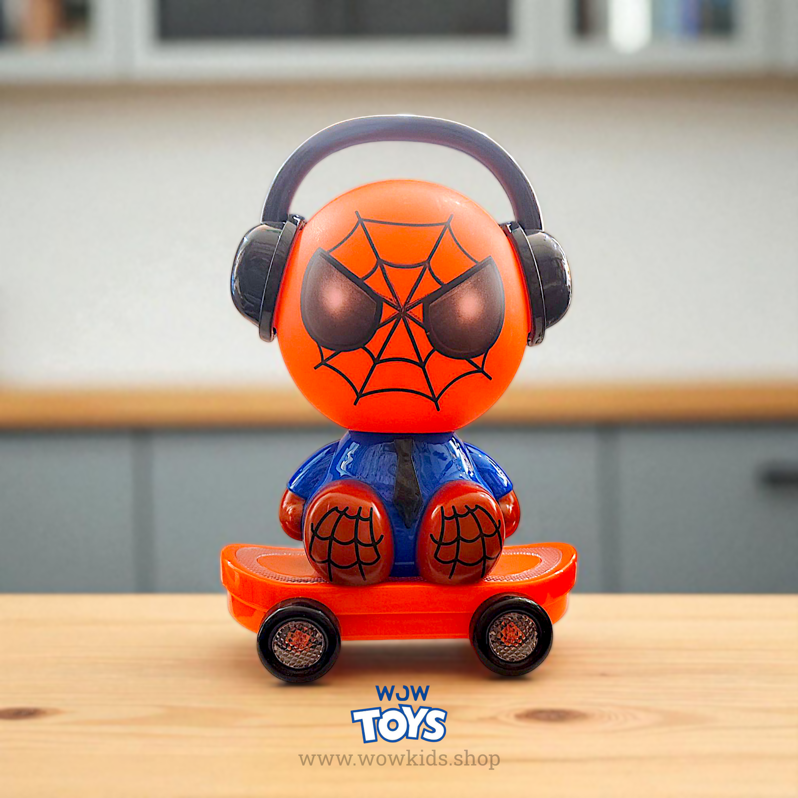 Battery Operated Spiderman Slide Board Toy with Lights & Music Image