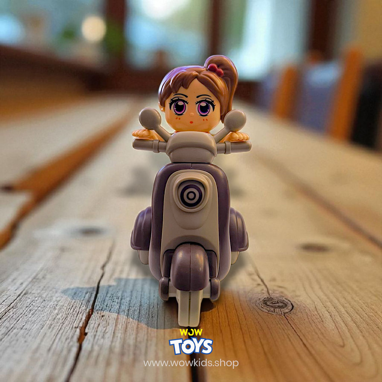 WOW Kids Friction Powered Stunt Scooter Girl – Safe & Durable Toy Image