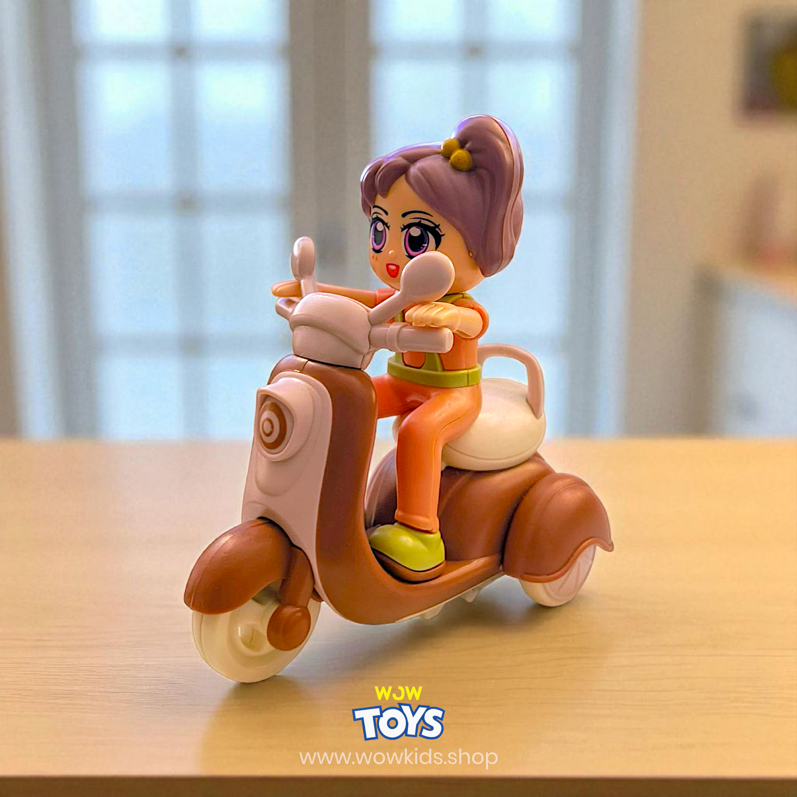 WOW Kids Friction Powered Stunt Scooter Girl – Durable & Safe Toy Image
