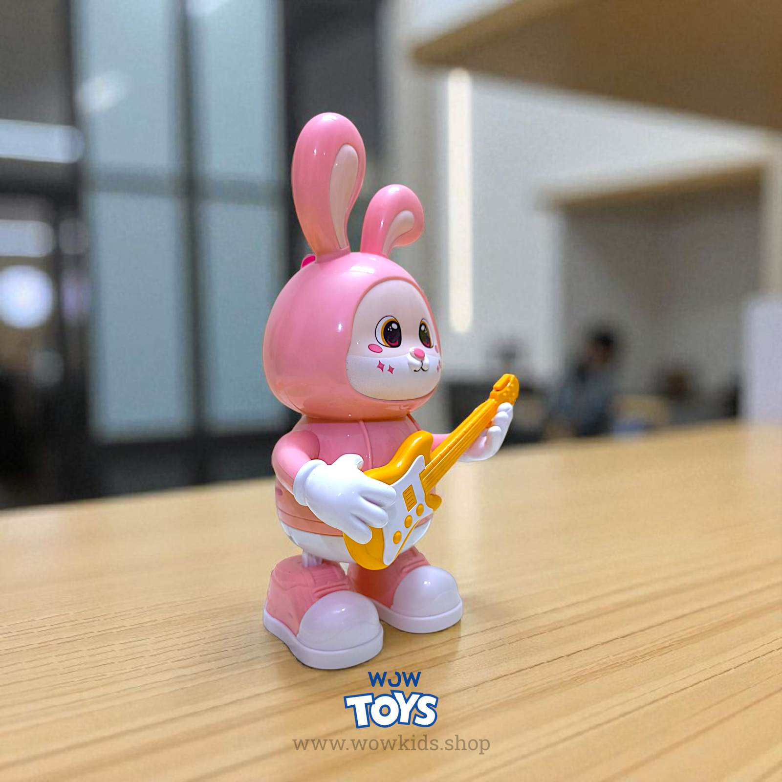 WOW Kids Dancing Rabbit Guitar Toy with Music & Lights – Battery Operated Image