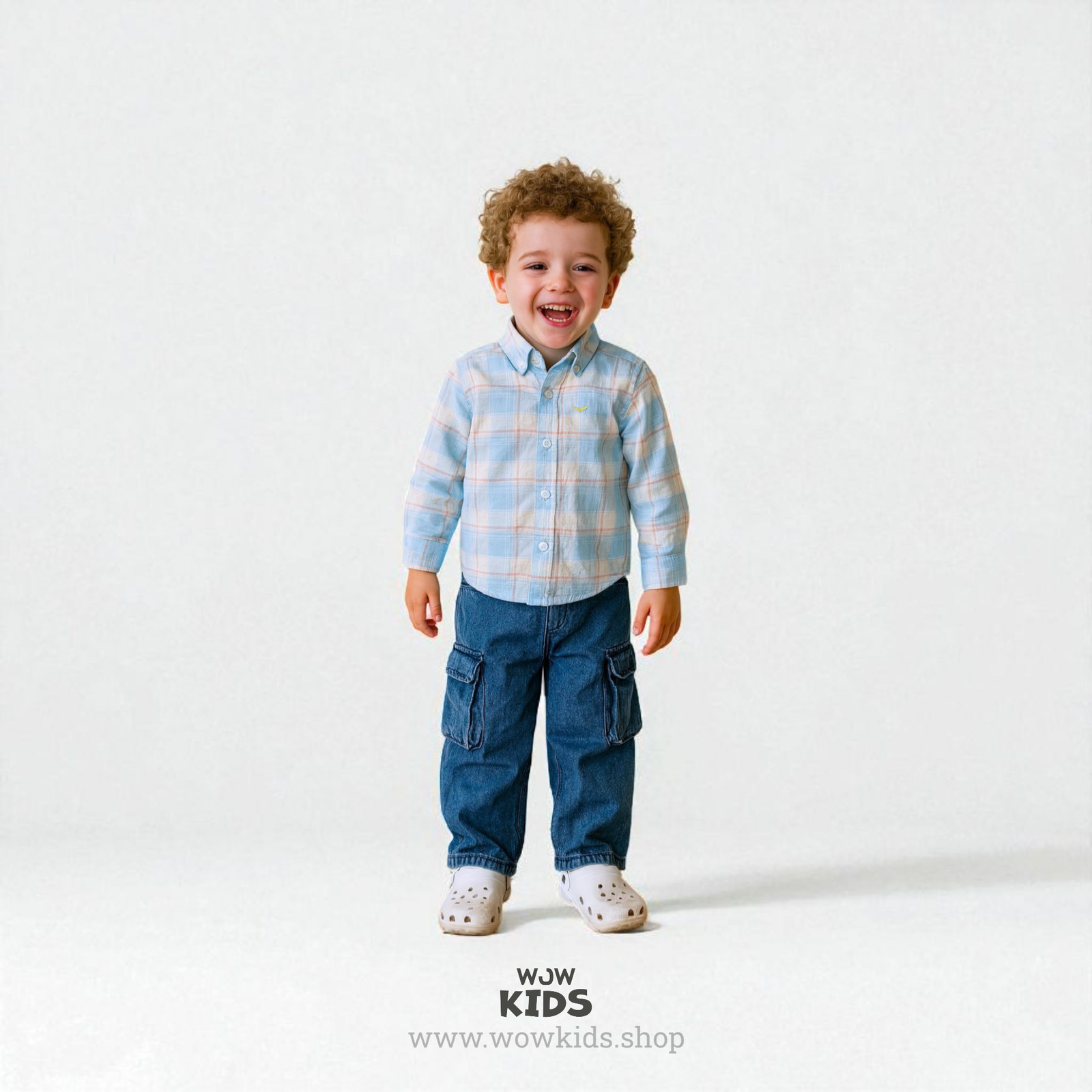 Kids Unisex Shirt Sky Oxford Image