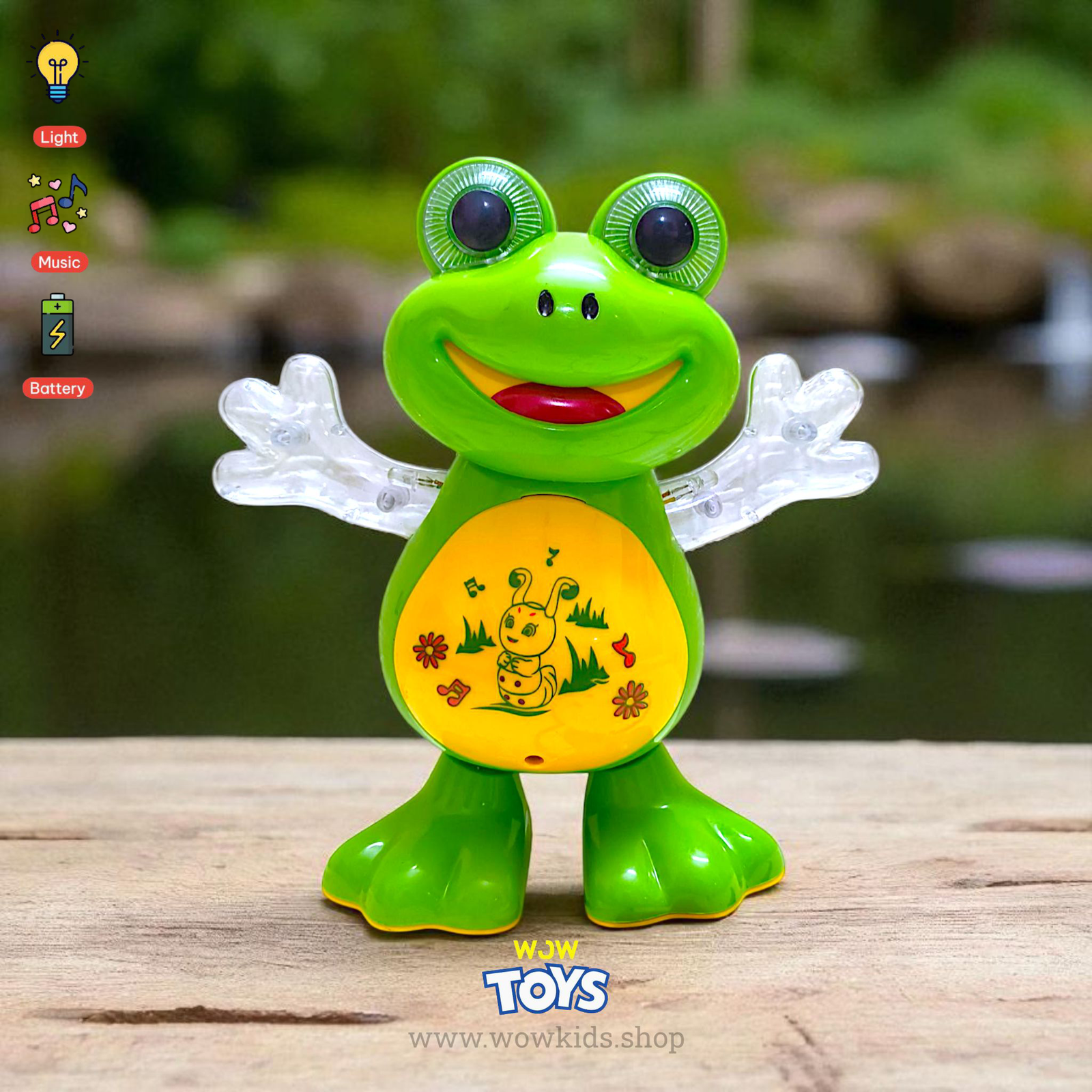 Dancing Frog Toy with Music & Lights | Fun Musical Frog for Kids Image