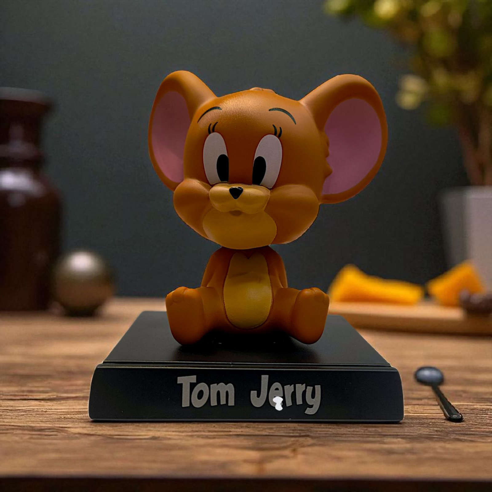 Jerry Bobblehead Figure | Cute Tom & Jerry Collectible Desk & Car Toy | Gift for Cartoon Lovers Image