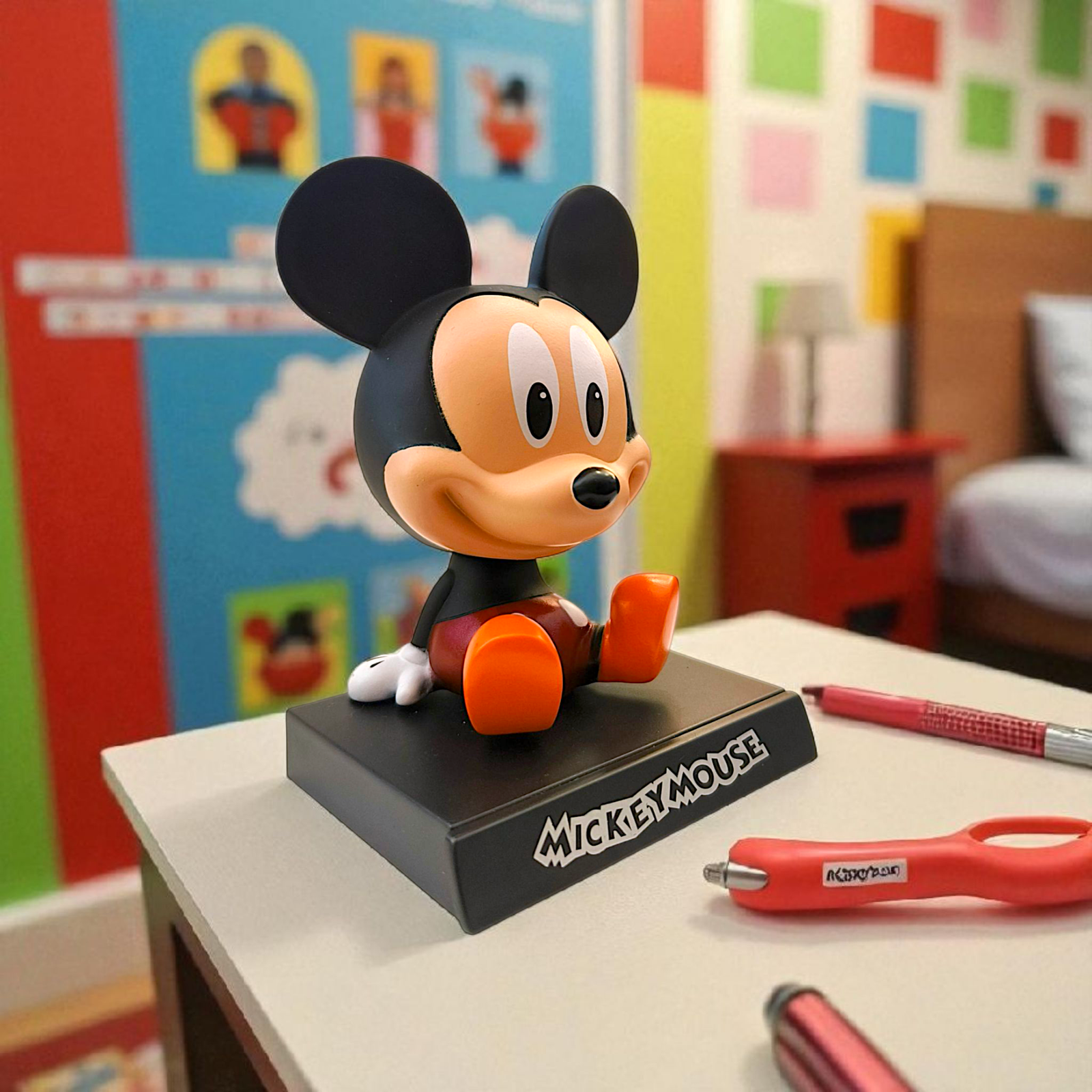 Mickey Mouse Bobblehead Figure | Cute Disney Collectible Desk & Car Toy | Gift for Kids & Fans Image