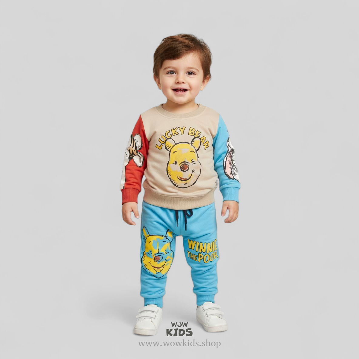 Kids Premium Loop Knit Cartoon Cord Set | 100% Cotton Soft & Comfy Outfit Image