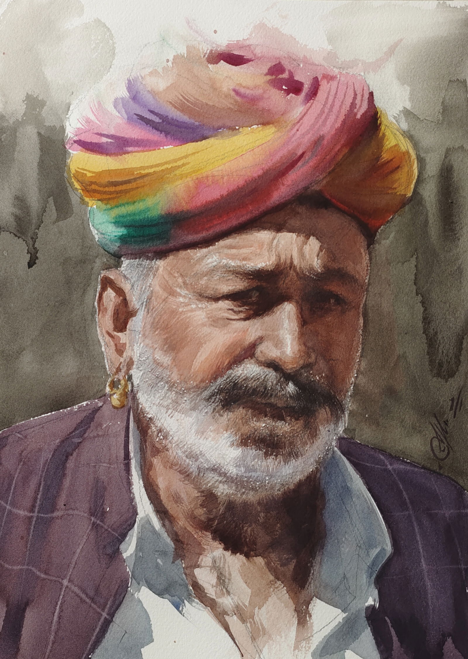 Rajasthani Turban Men Image