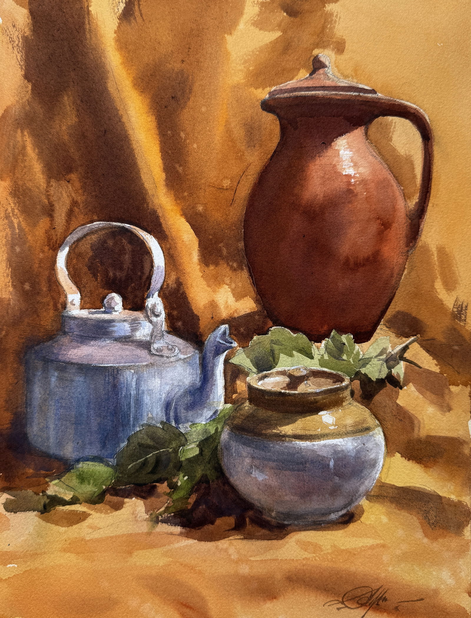 Still Life Pot Painting Image